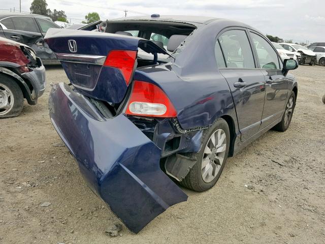 2HGFA16979H515056 - 2009 HONDA CIVIC EXL 蓝色 照片 4