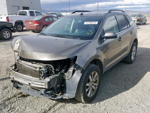 2FMDK4KC6DBA52436 - 2013 FORD EDGE LIMIT GOLD photo 2