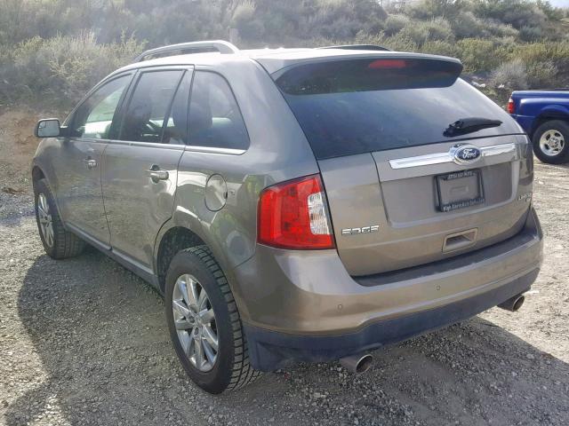 2FMDK4KC6DBA52436 - 2013 FORD EDGE LIMIT GOLD photo 3