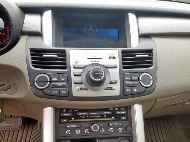 5J8TB18588A000512 - 2008 ACURA RDX TECHNO CHARCOAL photo 9