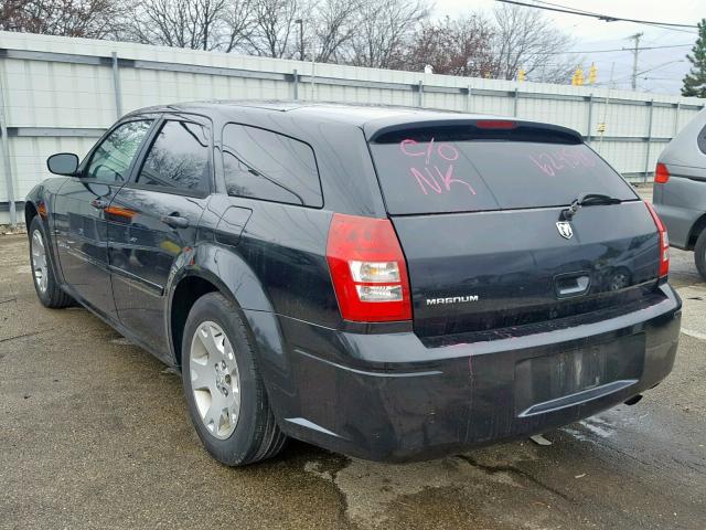 2D4FV48T25H624518 - 2005 DODGE MAGNUM SE BLACK photo 3