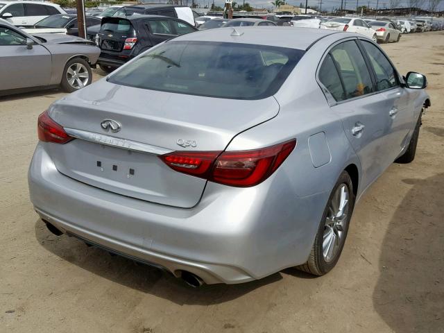 JN1EV7AP5JM363368 - 2018 INFINITI Q50 LUXE SILVER photo 4