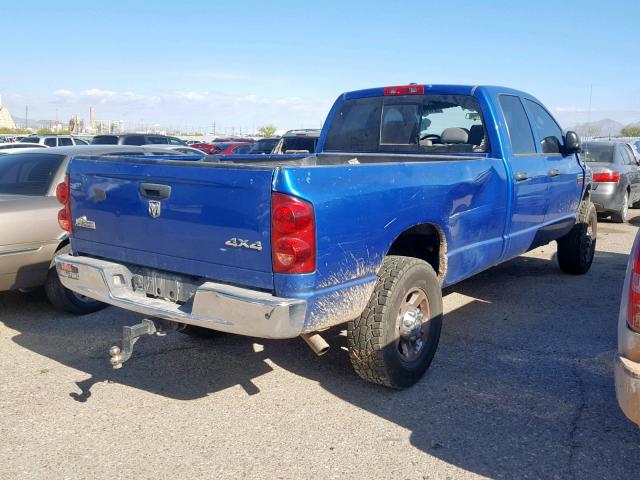 3D7KS28D98G123640 - 2008 DODGE RAM 2500 S BLUE photo 4