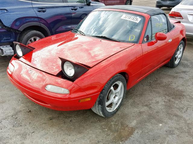 JM1NA3511M1210600 - 1991 MAZDA MX-5 MIATA RED photo 2