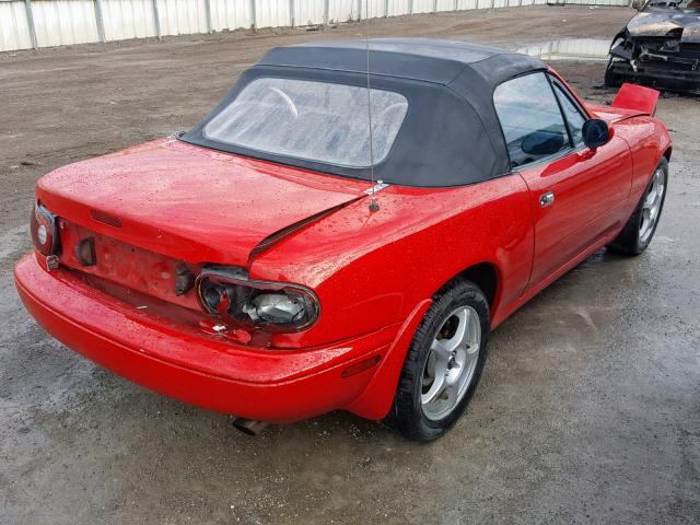 JM1NA3511M1210600 - 1991 MAZDA MX-5 MIATA RED photo 4