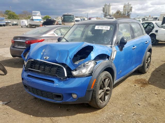 WMWZC5C56BWL55478 - 2011 MINI COOPER S C BLUE photo 2