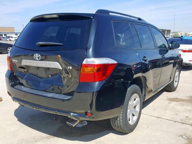 JTEDS41A782013026 - 2008 TOYOTA HIGHLANDER BLACK photo 4