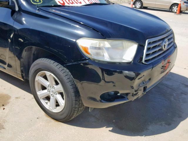 JTEDS41A782013026 - 2008 TOYOTA HIGHLANDER BLACK photo 9