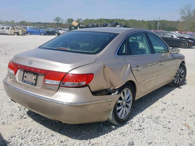 KMHFC46F97A163105 - 2007 HYUNDAI AZERA SE GOLD photo 4