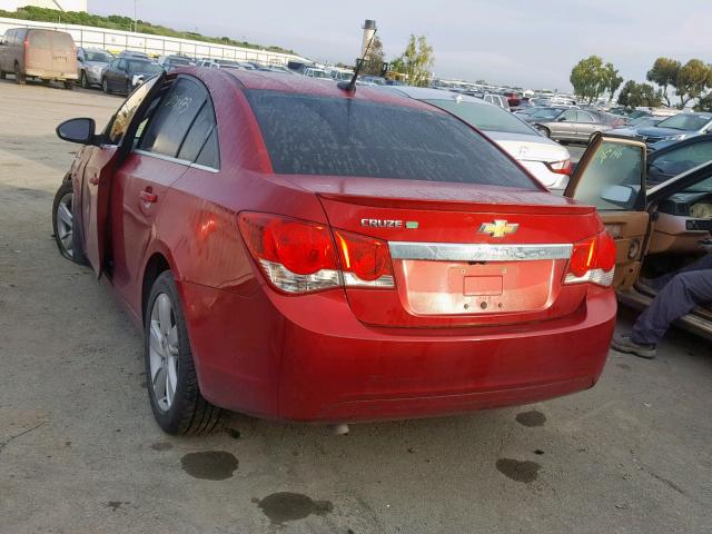 1G1P75SZ8E7195002 - 2014 CHEVROLET CRUZE BURGUNDY photo 3