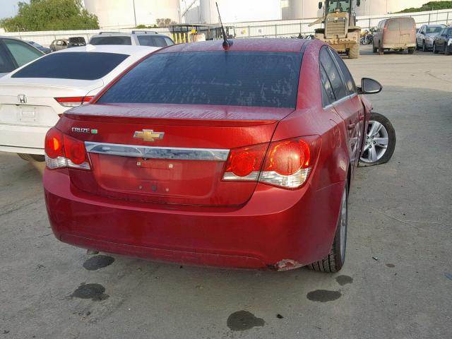 1G1P75SZ8E7195002 - 2014 CHEVROLET CRUZE BURGUNDY photo 4