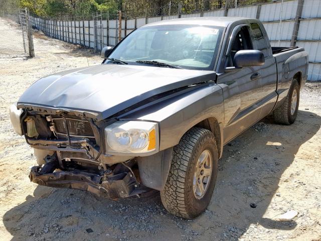 1D7HW42N05S194306 - 2005 DODGE DAKOTA SLT GRAY photo 2