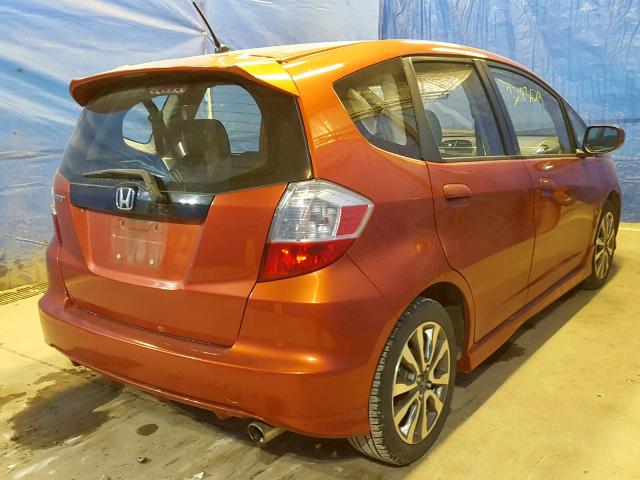 JHMGE8H51CC012559 - 2012 HONDA FIT SPORT ORANGE photo 4