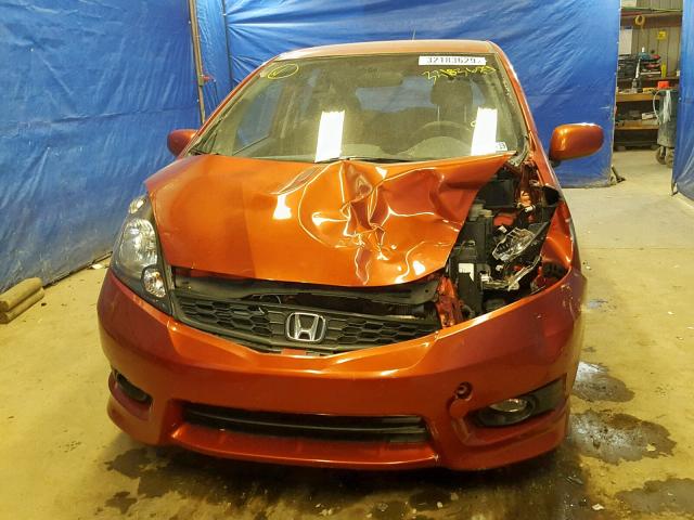 JHMGE8H51CC012559 - 2012 HONDA FIT SPORT ORANGE photo 9