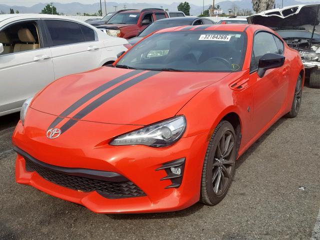 JF1ZNAA12H8707044 - 2017 TOYOTA 86 BASE ORANGE photo 2