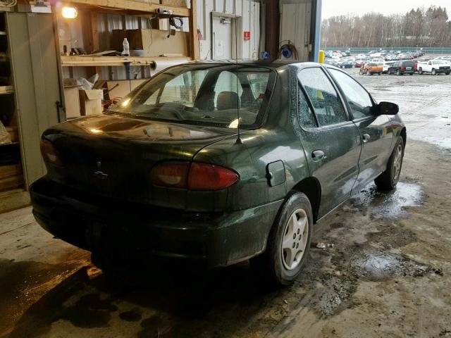 1G1JC524XY7260393 - 2000 CHEVROLET CAVALIER GREEN photo 4