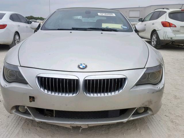 WBAEK73464B260532 - 2004 BMW 645 CI AUT SILVER photo 9