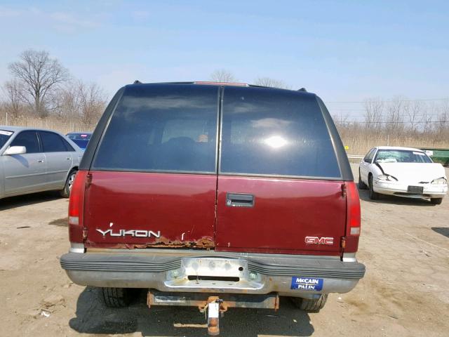 1GKEK13R7XJ803834 - 1999 GMC YUKON MAROON photo 6