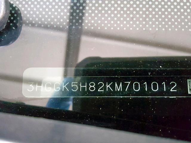 3HGGK5H82KM701012 - 2019 HONDA FIT EX BLACK photo 10