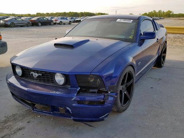 1ZVFT82H475234185 - 2007 FORD MUSTANG GT BLUE photo 2