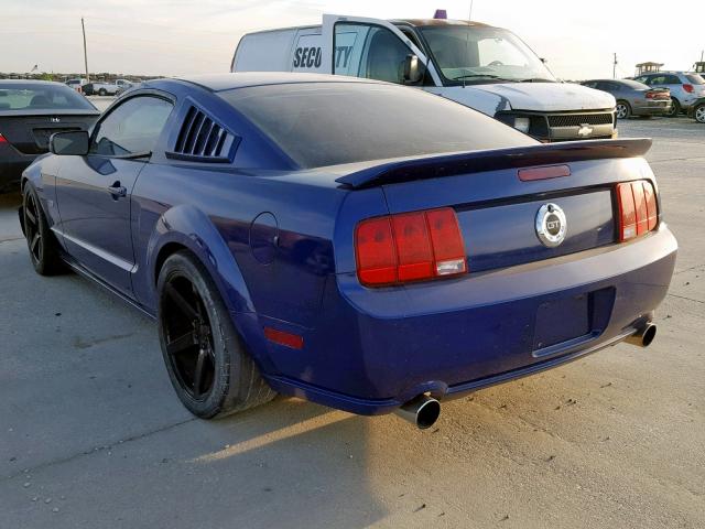 1ZVFT82H475234185 - 2007 FORD MUSTANG GT BLUE photo 3