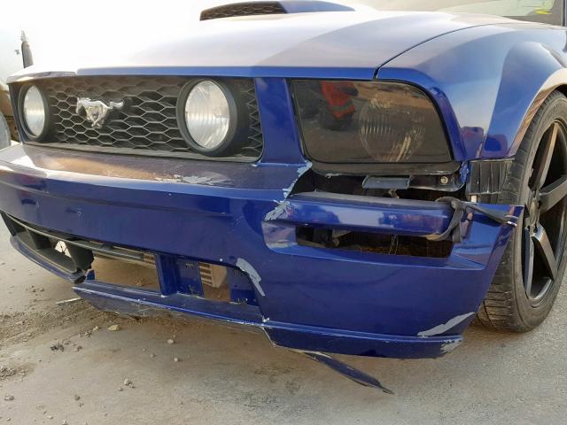 1ZVFT82H475234185 - 2007 FORD MUSTANG GT BLUE photo 9