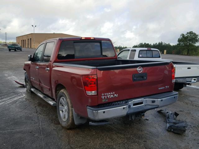 1N6BA0ED9EN502580 - 2014 NISSAN TITAN S RED photo 3