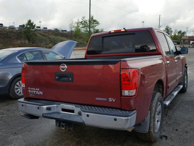 1N6BA0ED9EN502580 - 2014 NISSAN TITAN S RED photo 4