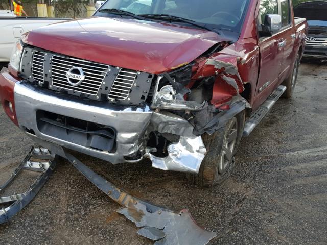 1N6BA0ED9EN502580 - 2014 NISSAN TITAN S RED photo 9