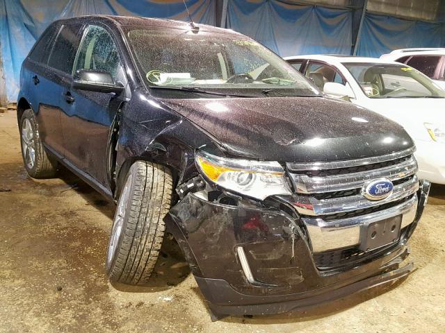 2FMDK3JC0EBA09367 - 2014 FORD EDGE SEL BLACK photo 1