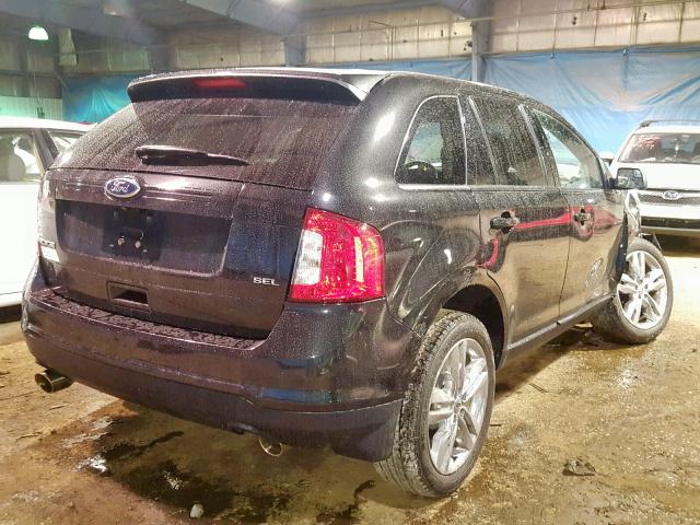 2FMDK3JC0EBA09367 - 2014 FORD EDGE SEL BLACK photo 4