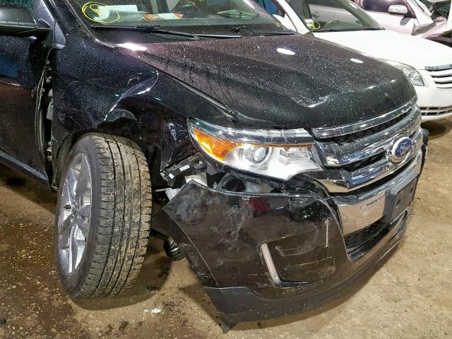 2FMDK3JC0EBA09367 - 2014 FORD EDGE SEL BLACK photo 9