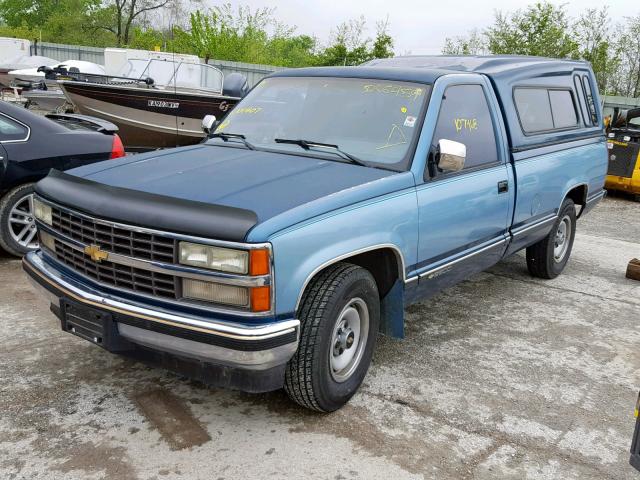 1GCFC24K4MZ100807 - 1991 CHEVROLET GMT-400 C2 BLUE photo 2