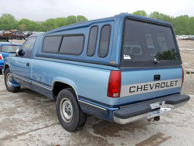 1GCFC24K4MZ100807 - 1991 CHEVROLET GMT-400 C2 BLUE photo 3