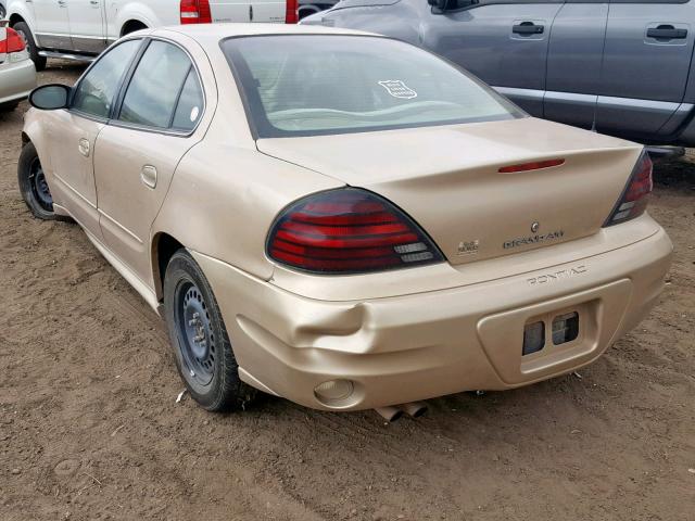 1G2NE52F45M201605 - 2005 PONTIAC GRAND AM S GOLD photo 3