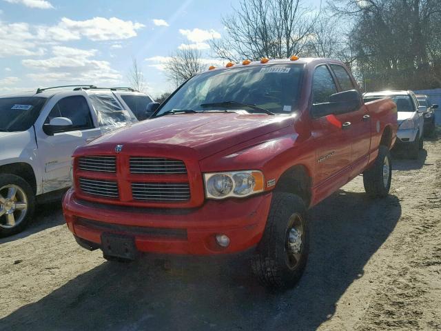 3D7KU28D14G257126 - 2004 DODGE RAM 2500 S RED photo 2