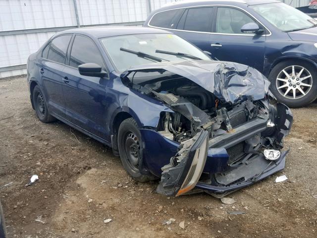 3VW2K7AJ9CM363043 - 2012 VOLKSWAGEN JETTA BASE BLUE photo 1