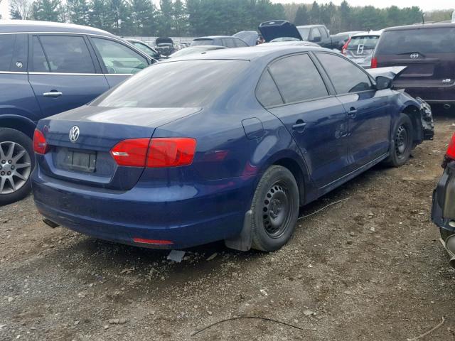 3VW2K7AJ9CM363043 - 2012 VOLKSWAGEN JETTA BASE BLUE photo 4