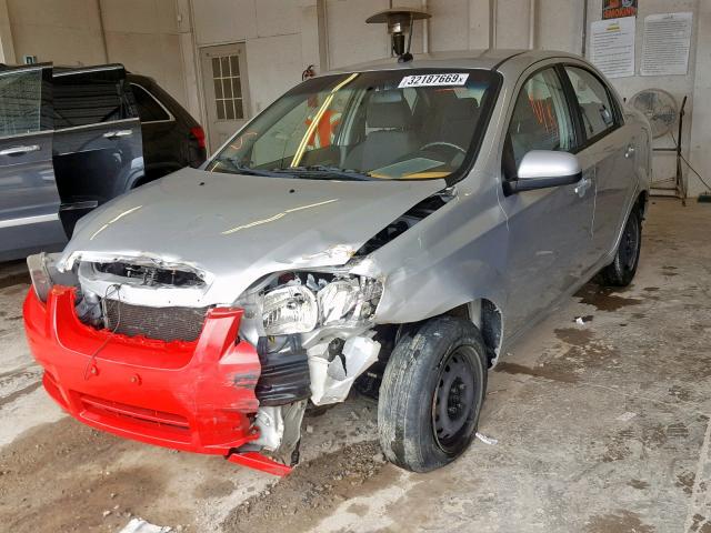 KL1TD5DE9BB204881 - 2011 CHEVROLET AVEO LS SILVER photo 2