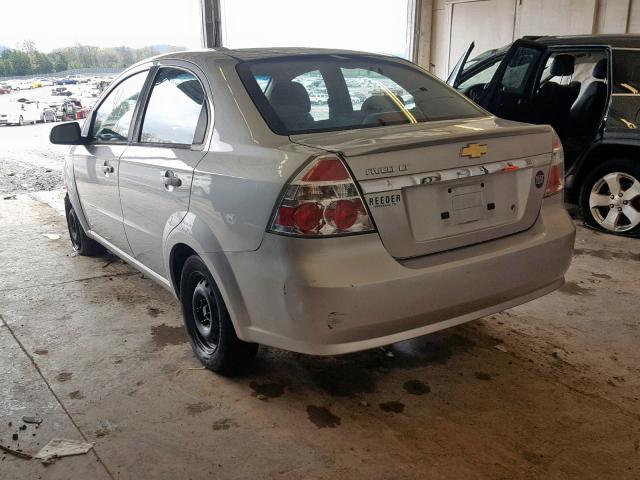 KL1TD5DE9BB204881 - 2011 CHEVROLET AVEO LS SILVER photo 3