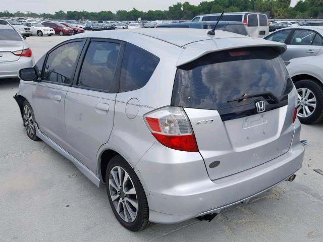 JHMGE8H57DC050931 - 2013 HONDA FIT SPORT SILVER photo 3