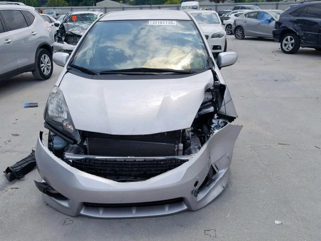 JHMGE8H57DC050931 - 2013 HONDA FIT SPORT SILVER photo 9