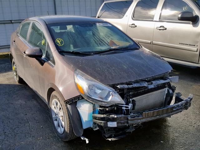 KNADN4A36D6134756 - 2013 KIA RIO EX BROWN photo 1