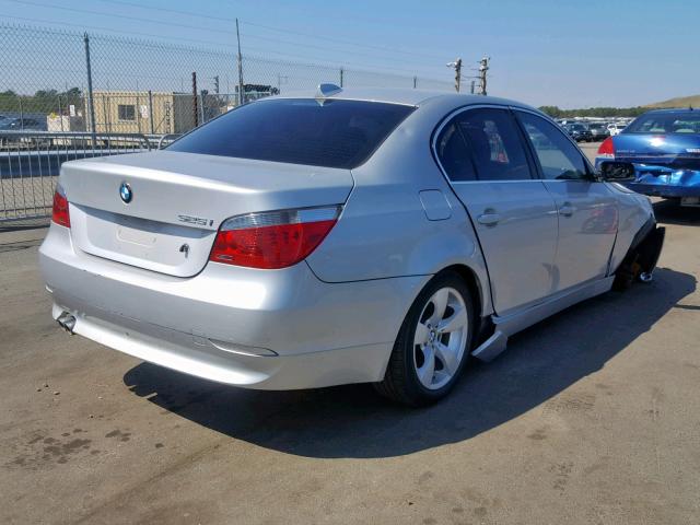 WBANE53507CW68608 - 2007 BMW 525 I SILVER photo 4