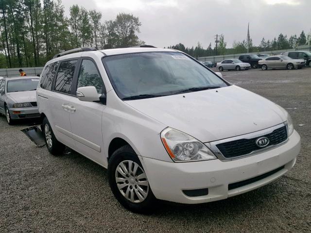 KNDMG4C73C6421354 - 2012 KIA SEDONA LX WHITE photo 1