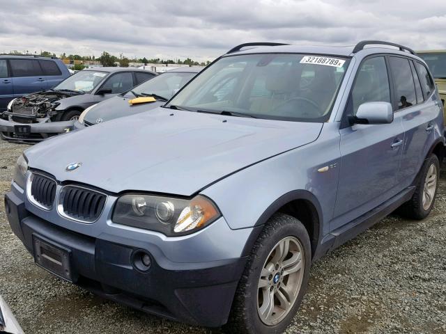 WBXPA93455WD19435 - 2005 BMW X3 3.0I BLUE photo 2