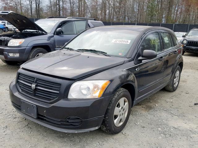 1B3HB28B77D549584 - 2007 DODGE CALIBER BLACK photo 2