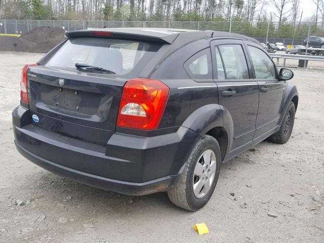 1B3HB28B77D549584 - 2007 DODGE CALIBER BLACK photo 4