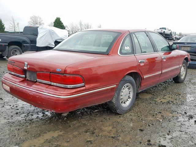 2FALP74W4VX194756 - 1997 FORD CROWN VICT RED photo 4