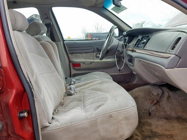 2FALP74W4VX194756 - 1997 FORD CROWN VICT RED photo 5